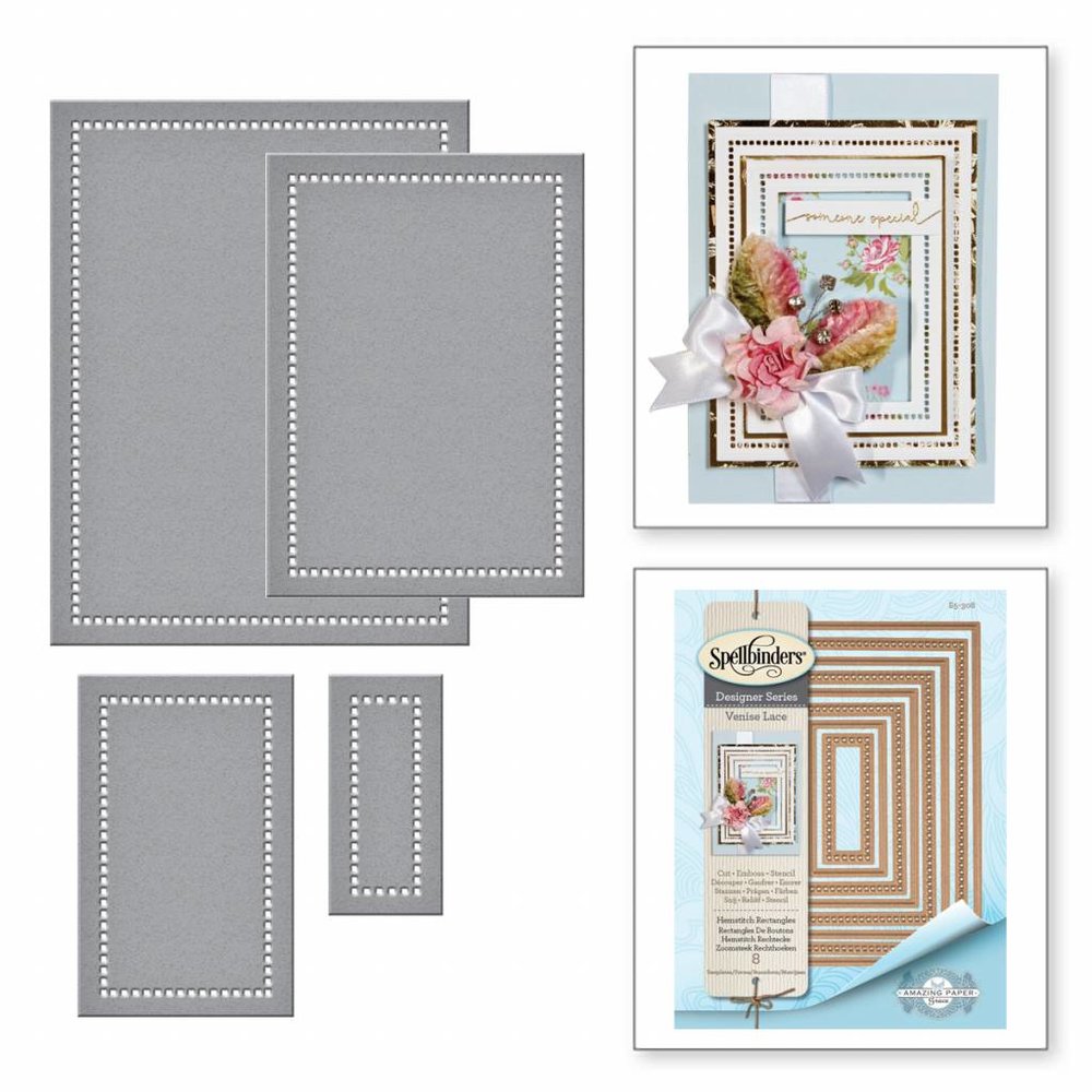 Spellbinders Hemstitch Rectangles Etched Die Nestabilities