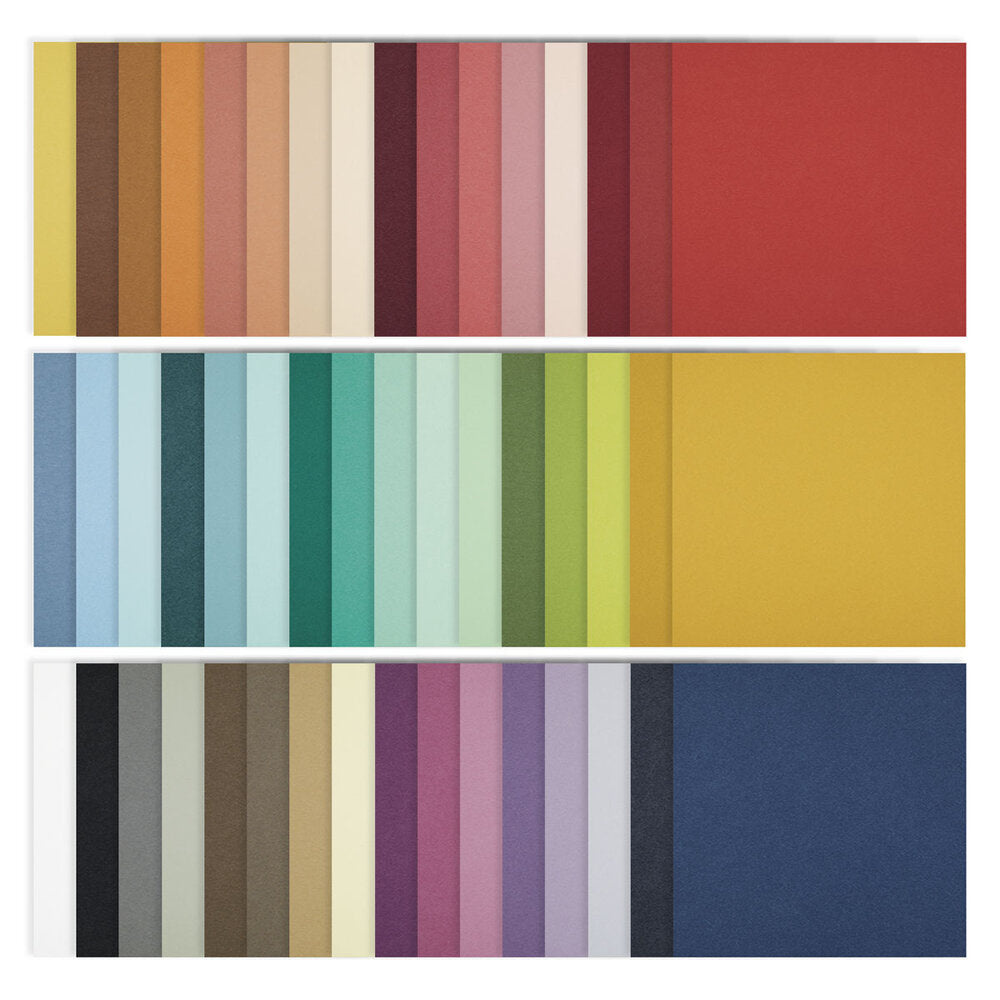 Spellbinders The Full 48 12x12 Inch ColorWheel Cardstock Pack (48 shades)