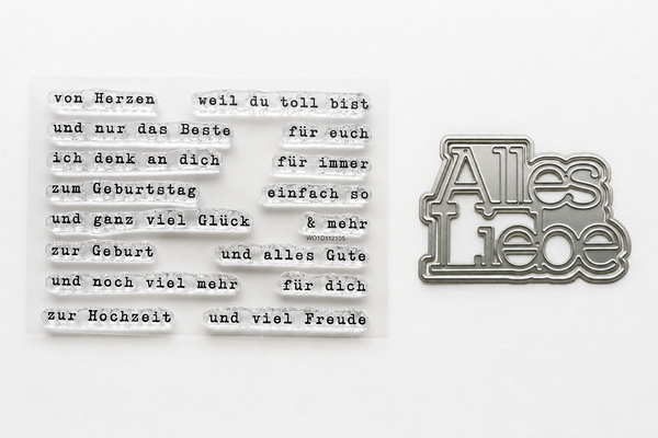Papierstudio Shop Bundle Alles Liebe Stanze & Stempelset
