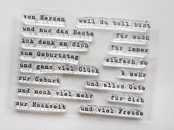 Papierstudio Shop Add-On Alles Liebe Sprüche Stempelset