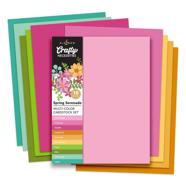 Altenew Crafty Necessities: Spring Serenade Multi-Color Cardstock Pack (10 Sheets/Set)