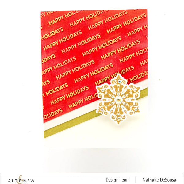 Altenew Happy Holidays 3D Embossing Folder