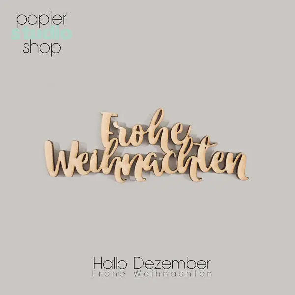 Papierstudio Shop Frohe Weihnachten Holzelement