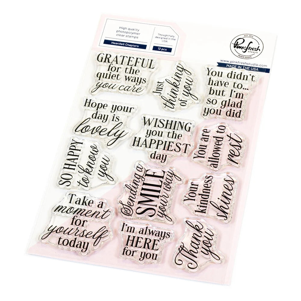 Pinkfresh Studio Heartfelt Chapters Stamp