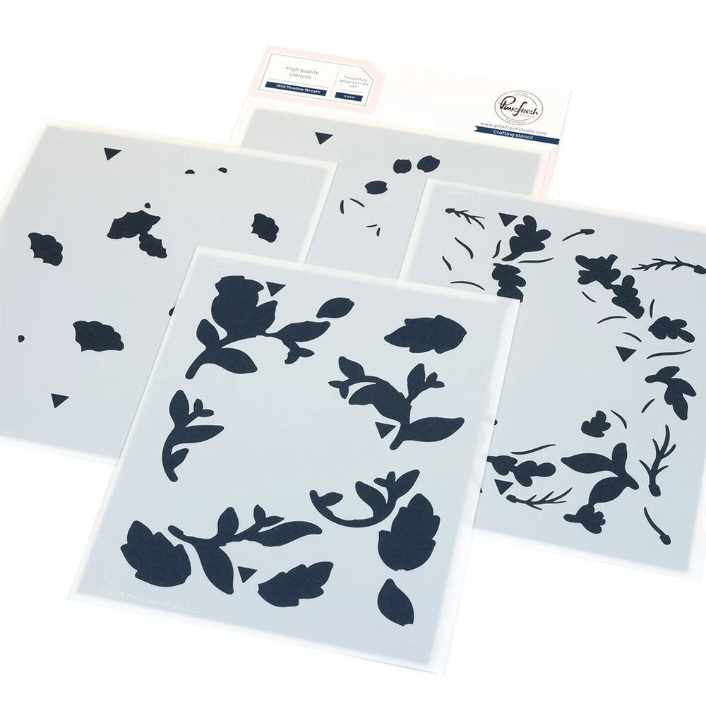 Pinkfresh Studio Wild Meadow Wreath Stencil
