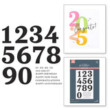 Spellbinders Bold Color Mix Numbers BetterPress Plates and Die Bundle