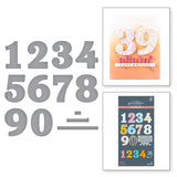 Spellbinders Bold Color Mix Numbers BetterPress Plates and Die Bundle