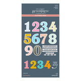 Spellbinders Bold Color Mix Numbers BetterPress Plates and Die Bundle