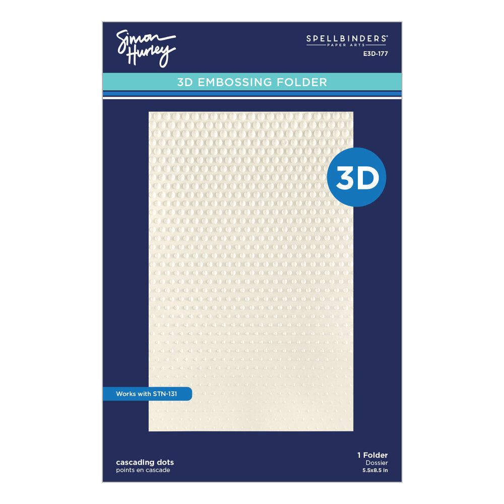 Spellbinders Cascading Dots 3D Embossing Folder