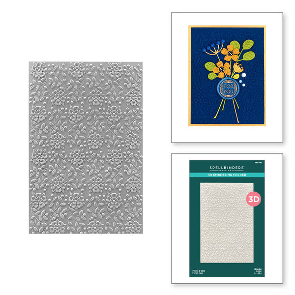 Spellbinders Floral & Vine 3D Embossing Folder