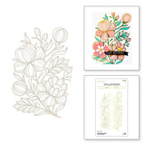 Spellbinders Glimmering Peonies Glimmer Hot Foil Plate and Stencil Bundle