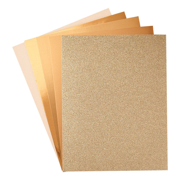 Spellbinders Rose Gold Assortment 8 1/2x11 Inch Treasured Cardstock (15pcs)
