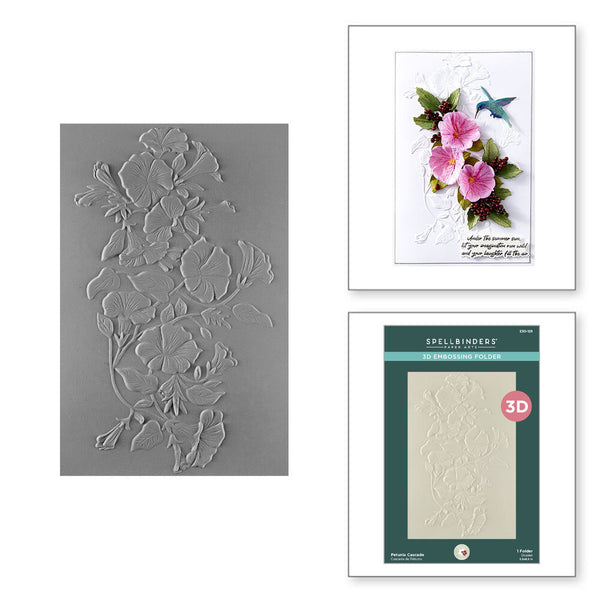 Spellbinders Petunia Cascade 3D Embossing Folder