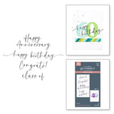 Spellbinders Sweeping Celebration Sentiments Press Plates