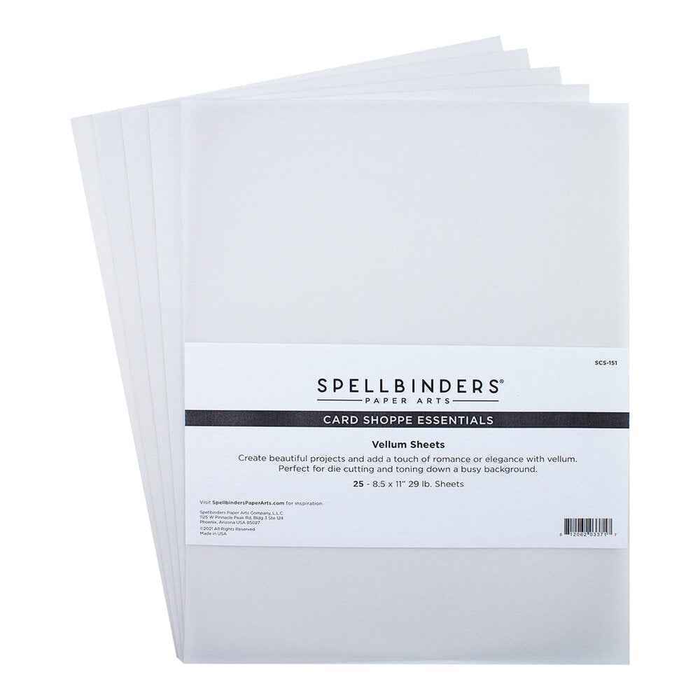 Spellbinders Vellum Sheets 8.5x11 Inch (25pcs)
