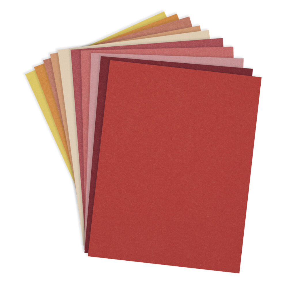 Spellbinders Warm Assortment 8.5x11 Inch ColorWheel Cardstock (20 Sheets)