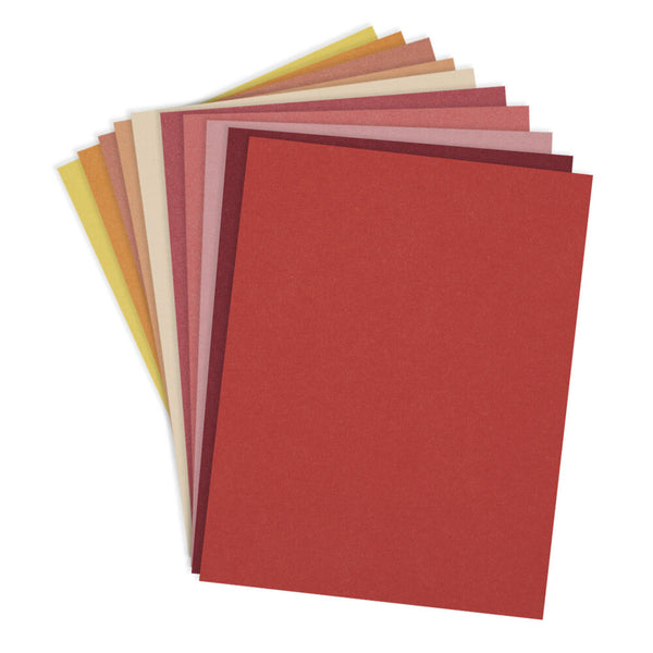 Spellbinders Warm Assortment 8.5x11 Inch ColorWheel Cardstock (20 Sheets)