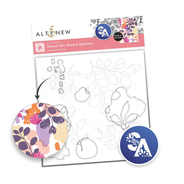 Altenew Stencil Art: Nature Splashes Layering Stencil Set (6 in 1)